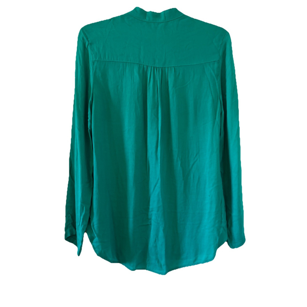 Bella Dahl XS Women’s Green Rayon Button Down Top Soft Flowy - Picture 7 of 7